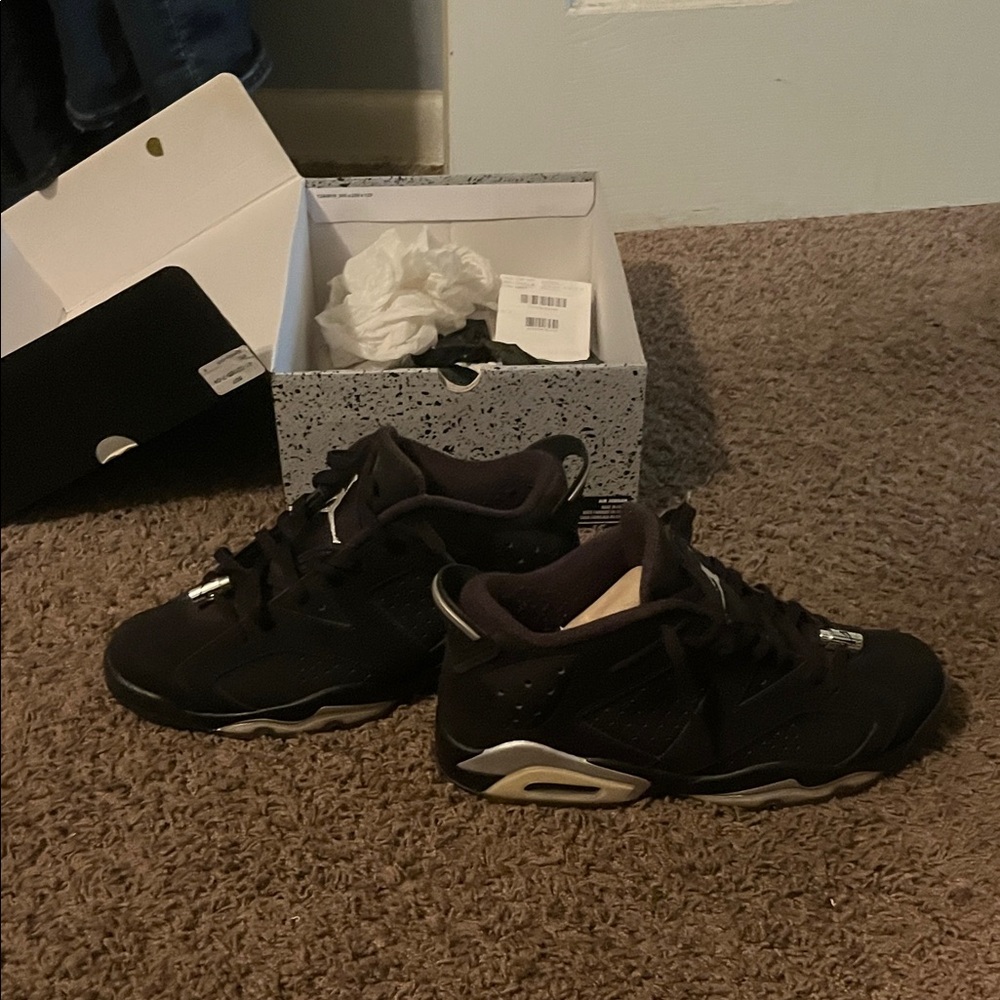 Jordan Black and Gray Men's Sneakers